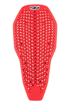 Alpinestars Nucleon Plasma Full Back Protector Insert, Red, motorcycle back protection featuring a zigzag perforated pattern, lightweight and flexible design for ventilation, impact-absorbing protective gear insert