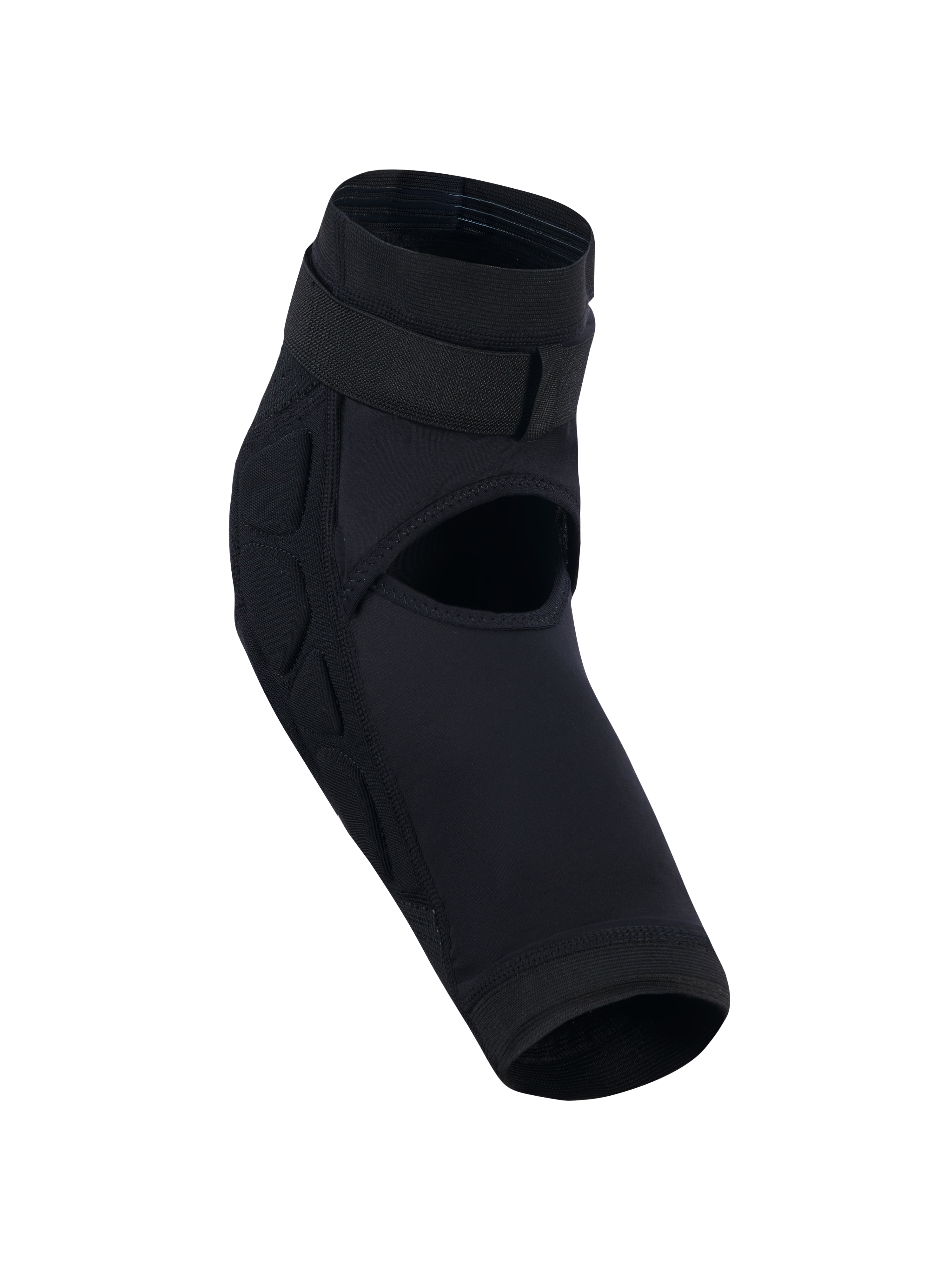Alpinestars Bionic Plasma jeugd kniebeschermer, zwart, motocross kniebeschermer met een open achterkant voor ventilatie, stevige bovenband en zijvulling voor impactbescherming, anatomische sleeve-constructie voor off-road rijden