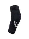 Alpinestars Bionic Plasma Youth kniebeschermer, zwart, motorcross bescherming, wit Alpinestars-logo en Plasma-branding, 3D-mesh chassis, verstelbare bovenband, ergonomisch voorgevormd ontwerp