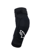 Alpinestars Bionic Plasma Youth kniebeschermer, zwart, motorcross bescherming, wit Alpinestars-logo en Plasma-branding, 3D-mesh chassis, verstelbare bovenband, ergonomisch voorgevormd ontwerp