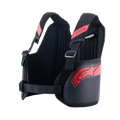 Alpinestars Youth Bionic Rib Support, protège-côtes de karting pour enfant, noir et rouge, bretelles réglables en mesh 3D, panneaux latéraux rigides avec logo étoile rouge, sangle de taille ajustable pour un maintien sûr