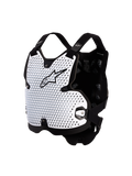Alpinestars Bionic Action borstbeschermer, motorcross, wit en zwart, geventileerde CE Level 1 A-Morph Technology.