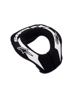 Alpinestars Jeugd Sequence nekbrace, zwart-wit, motorcrossnekbeschermer met dubbele dichtheid schuim en verlengde achterzijde.