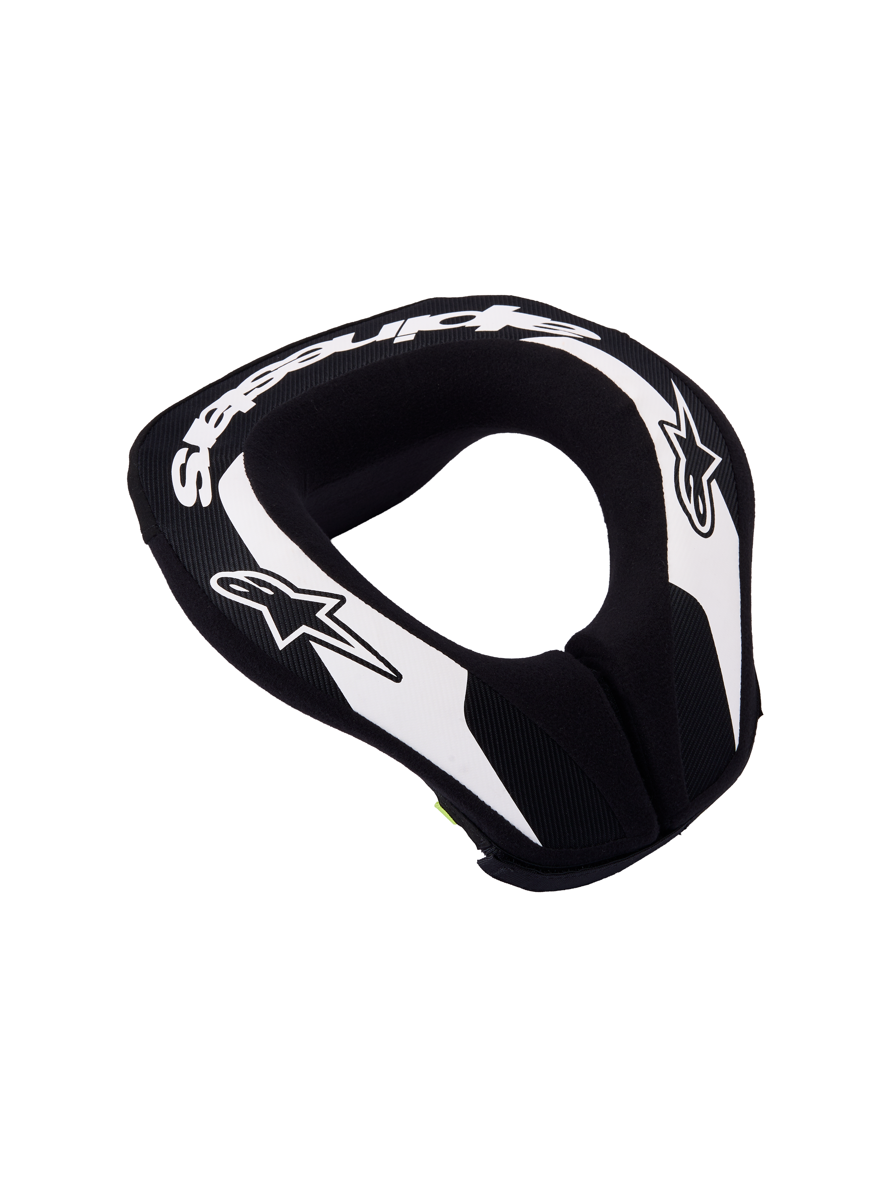 Alpinestars Jeugd Sequence nekbrace, zwart-wit, motorcrossnekbeschermer met dubbele dichtheid schuim en verlengde achterzijde.