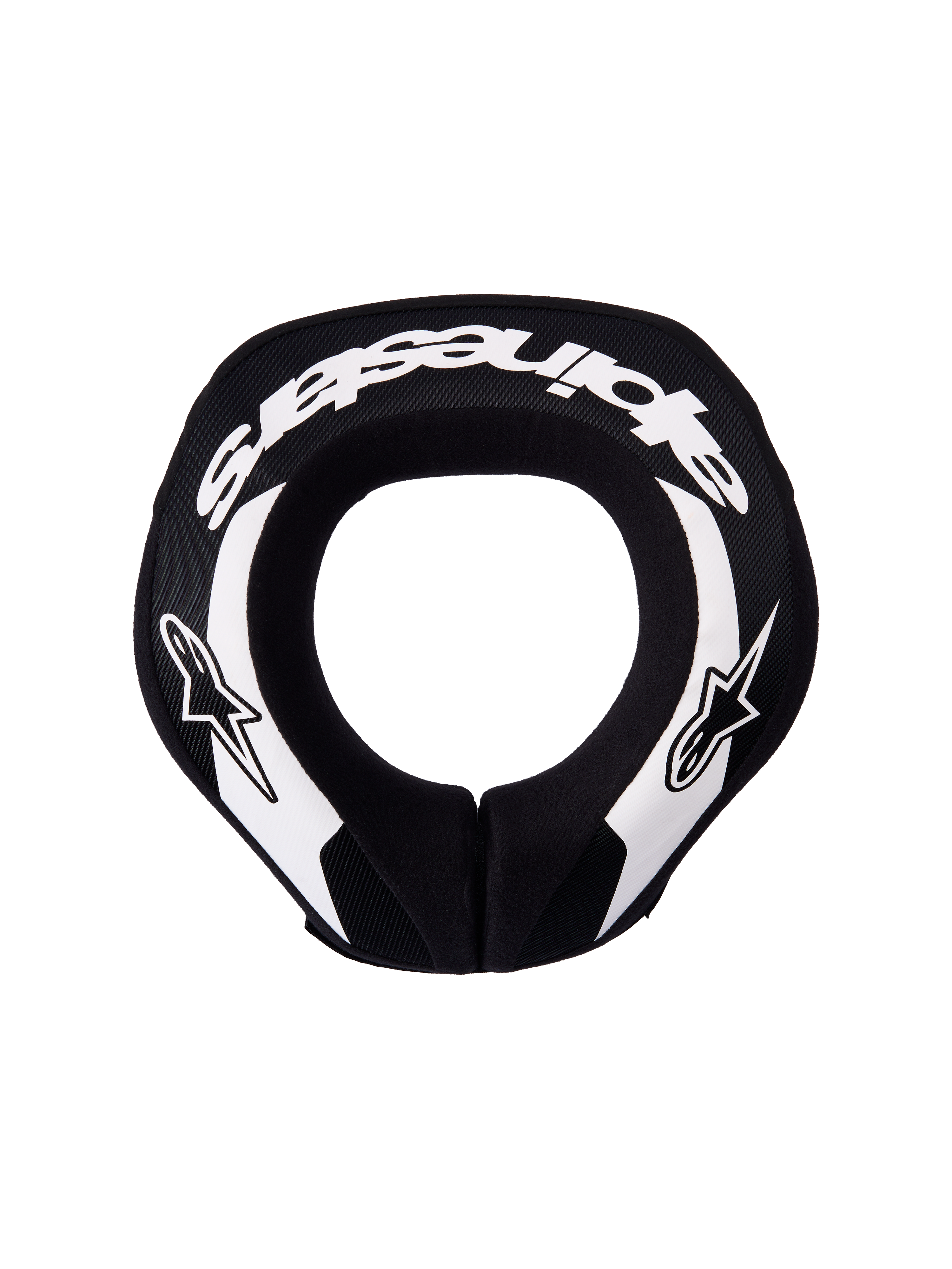 Alpinestars Jeugd Sequence Nekbrace, ergonomische nekbescherming voor motorcross en MTB, zwart en wit, dubbele dichtheid schuim constructie.