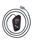 Alpinestars Tech-Air® 7X LED Display, unité de contrôle électronique noire en forme de goutte avec contour rouge, trois voyants LED circulaires, câble tressé avec connecteur gris, module d'affichage pour système d'airbag moto