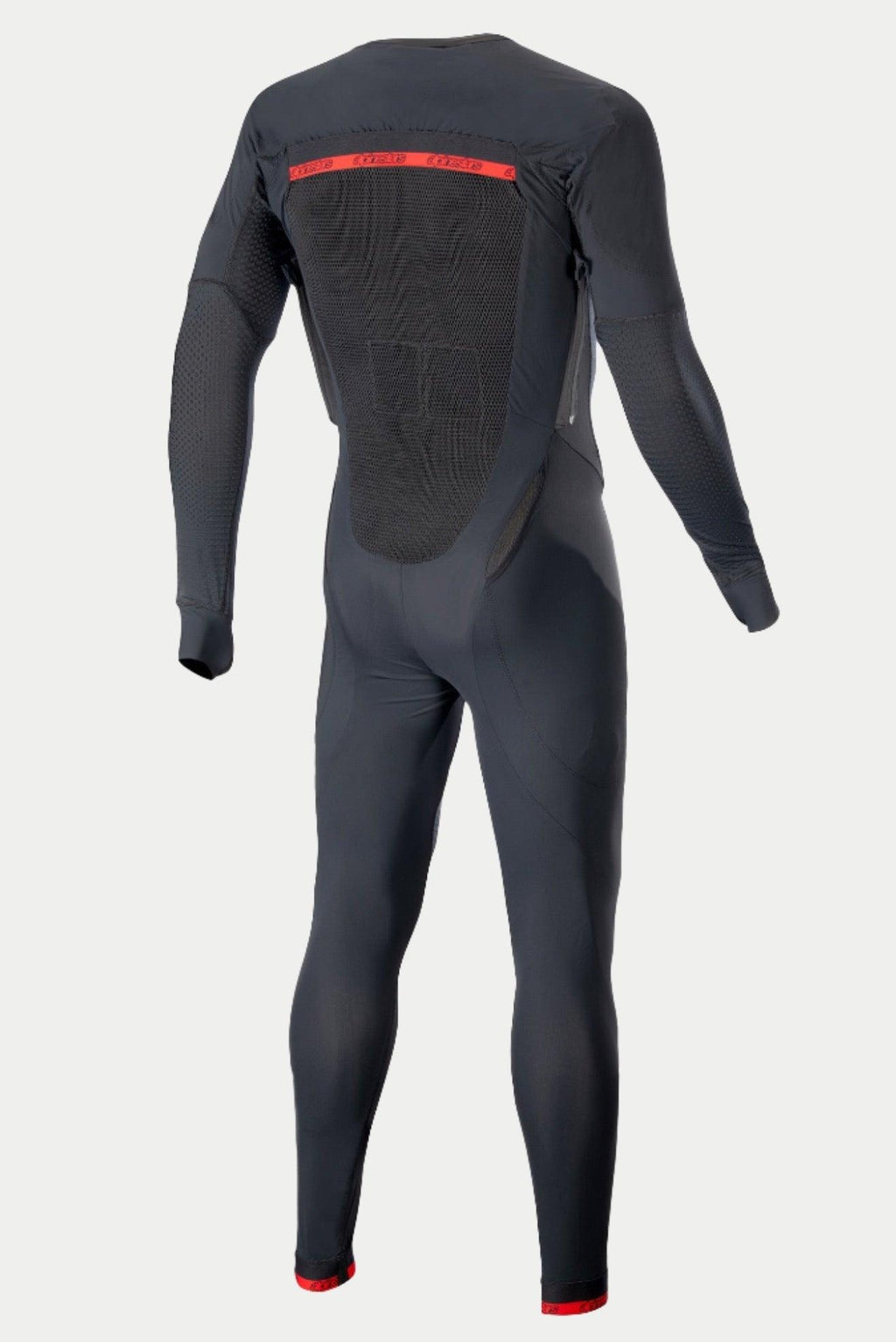 Alpinestars Sous-couche longue système airbag Tech-Air® 10 Race, sous-combinaison moto homme, noire et rouge, vue de dos