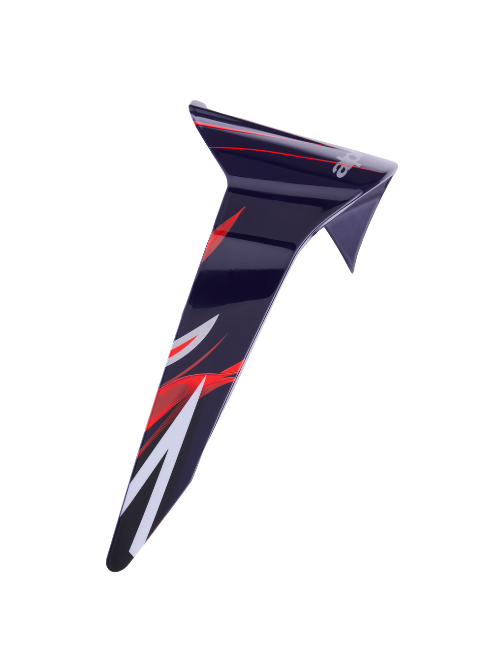 Alpinestars Supertech R10 Flyte Standard Spoiler, helmaccessoire, glanzend paarsrood met rode en witte graphics, gestroomlijnd aerodynamisch vervangingsonderdeel voor racehelmen, hoogglans afwerking