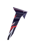 Alpinestars Supertech R10 Flyte Standard Spoiler, helmaccessoire, glanzend paarsrood met rode en witte graphics, gestroomlijnd aerodynamisch vervangingsonderdeel voor racehelmen, hoogglans afwerking