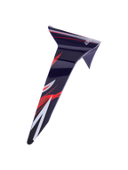 Alpinestars Supertech R10 Flyte Standard Spoiler, helmaccessoire, glanzend paarsrood met rode en witte graphics, gestroomlijnd aerodynamisch vervangingsonderdeel voor racehelmen, hoogglans afwerking