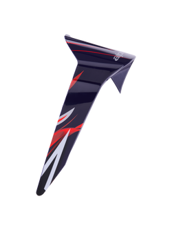 Alpinestars Supertech R10 Flyte Standard Spoiler, accessoire de casque, rouge pourpre brillant avec graphismes rouges et blancs, pièce de rechange aérodynamique pour casques de course, finition brillante