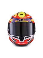 Alpinestars S-R7 Taiyo Furusato Helmet ECE 22.06, full face motorcycle racing helmet, Red, White, Blue, and Yellow Glossy, ECE Certified carbon construction