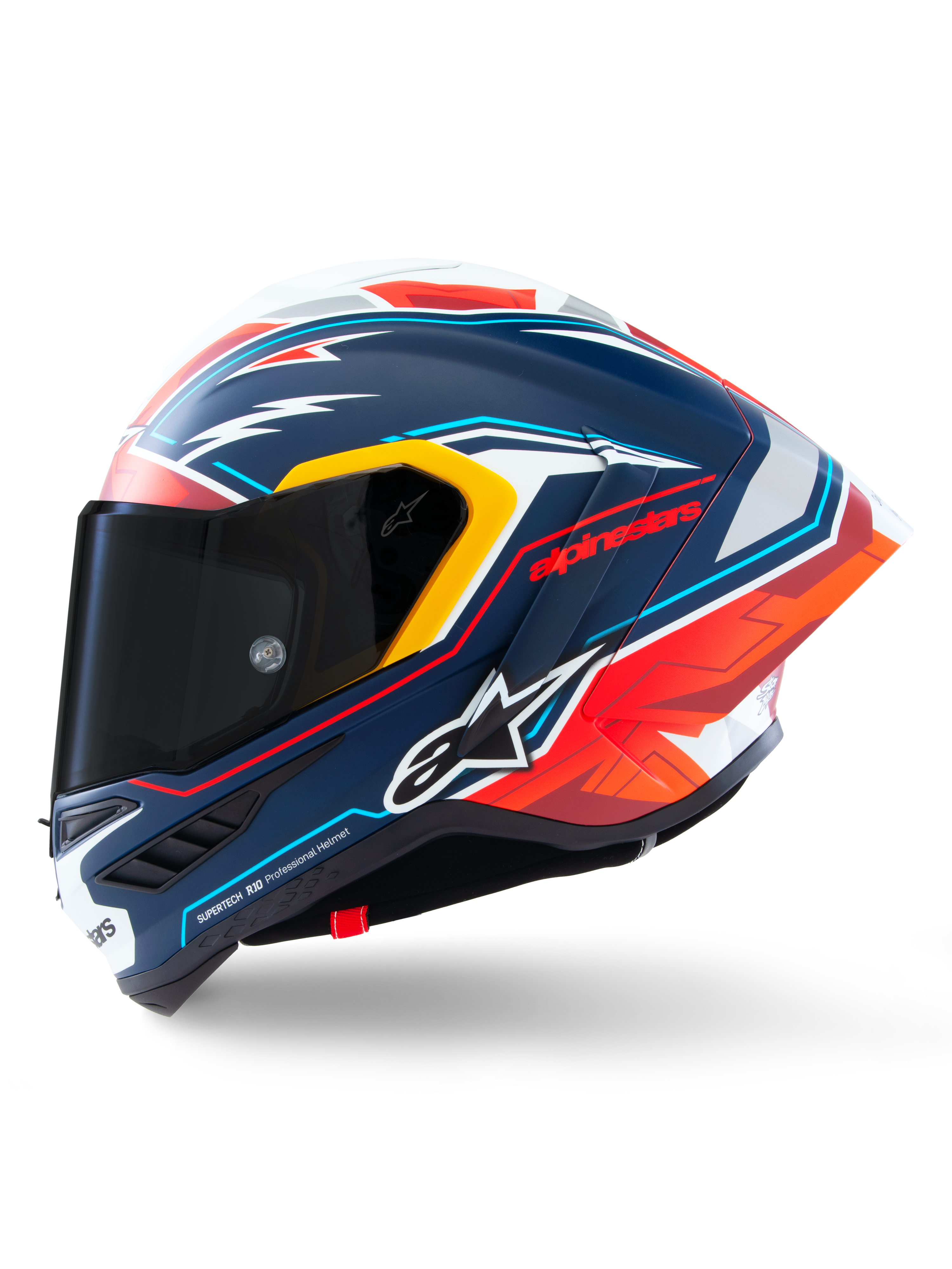 Alpinestars Supertech R10 Acosta Limited Edition Helmet, motorcycle racing helmet, Blue Red White Matt, carbon composite construction, ECE 22.06 and FIM certified