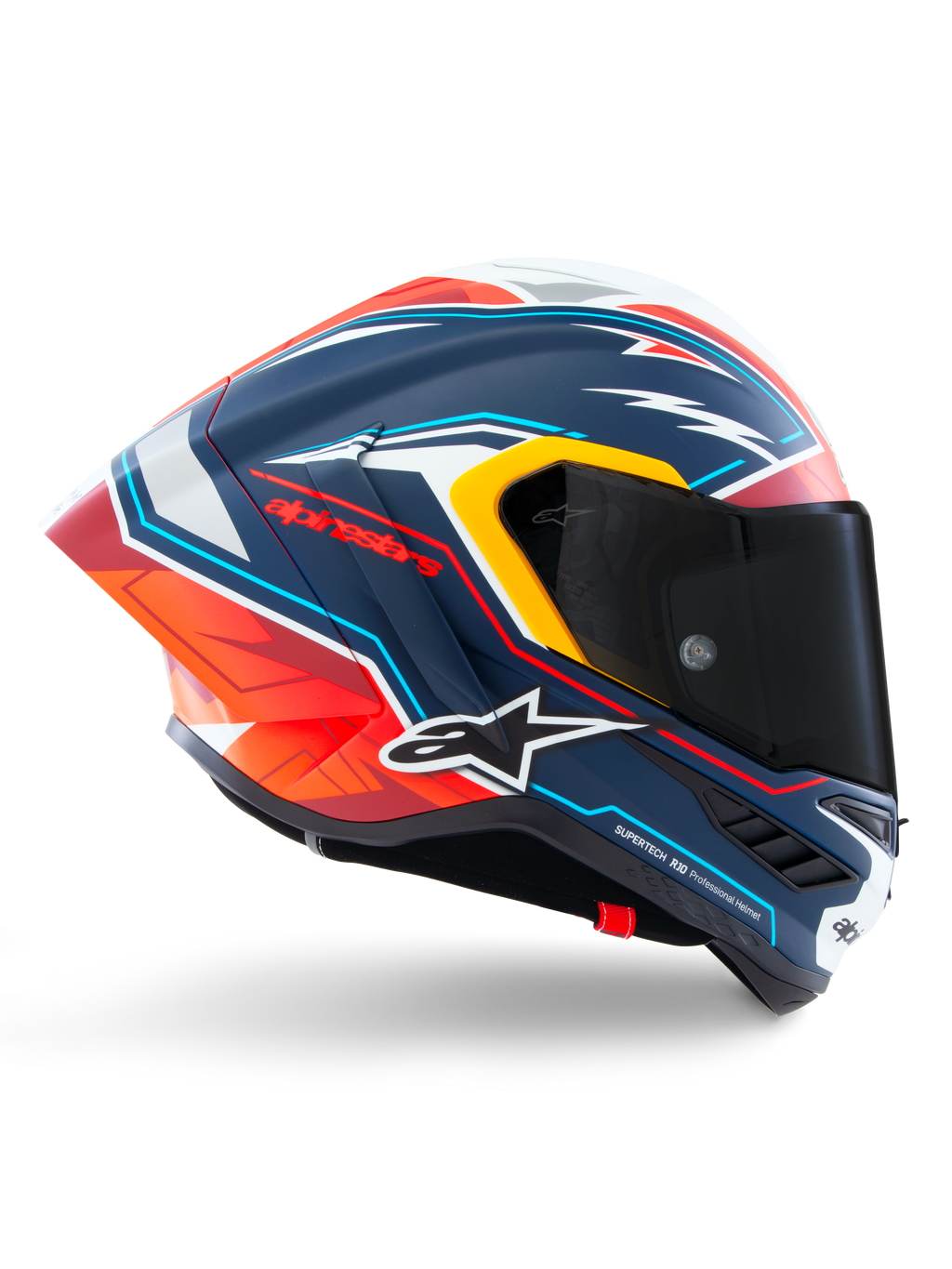 Alpinestars Supertech R10 Acosta Limited Edition Helmet, full-face motorcycle racing helmet, Blue, Red, and White, ECE 22.06 and FIM certified, carbon composite construction