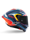 Alpinestars Supertech R10 Acosta Limited Edition Helmet, full-face motorcycle racing helmet, Blue, Red, and White, ECE 22.06 and FIM certified, carbon composite construction