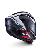 Alpinestars S-R7 A-Core helm, integraalmotorhelm, zwart, wit en rood glanzend, CE-gecertificeerde koolstofcomposietconstructie met geavanceerde aerodynamica