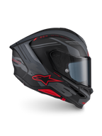 Alpinestars S-R7 A-Core helm ECE 22.06, integraalmotorhelm, zwart, grijs en rood, aerodynamisch profiel, CE-gecertificeerd