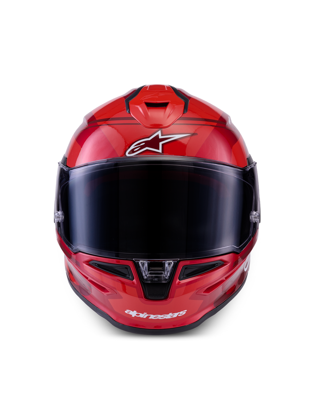 Alpinestars S-R7 A-Core Helm ECE 06, Integralhelm, Rot und Weiß, glänzende Ausführung, ECE-zertifiziert