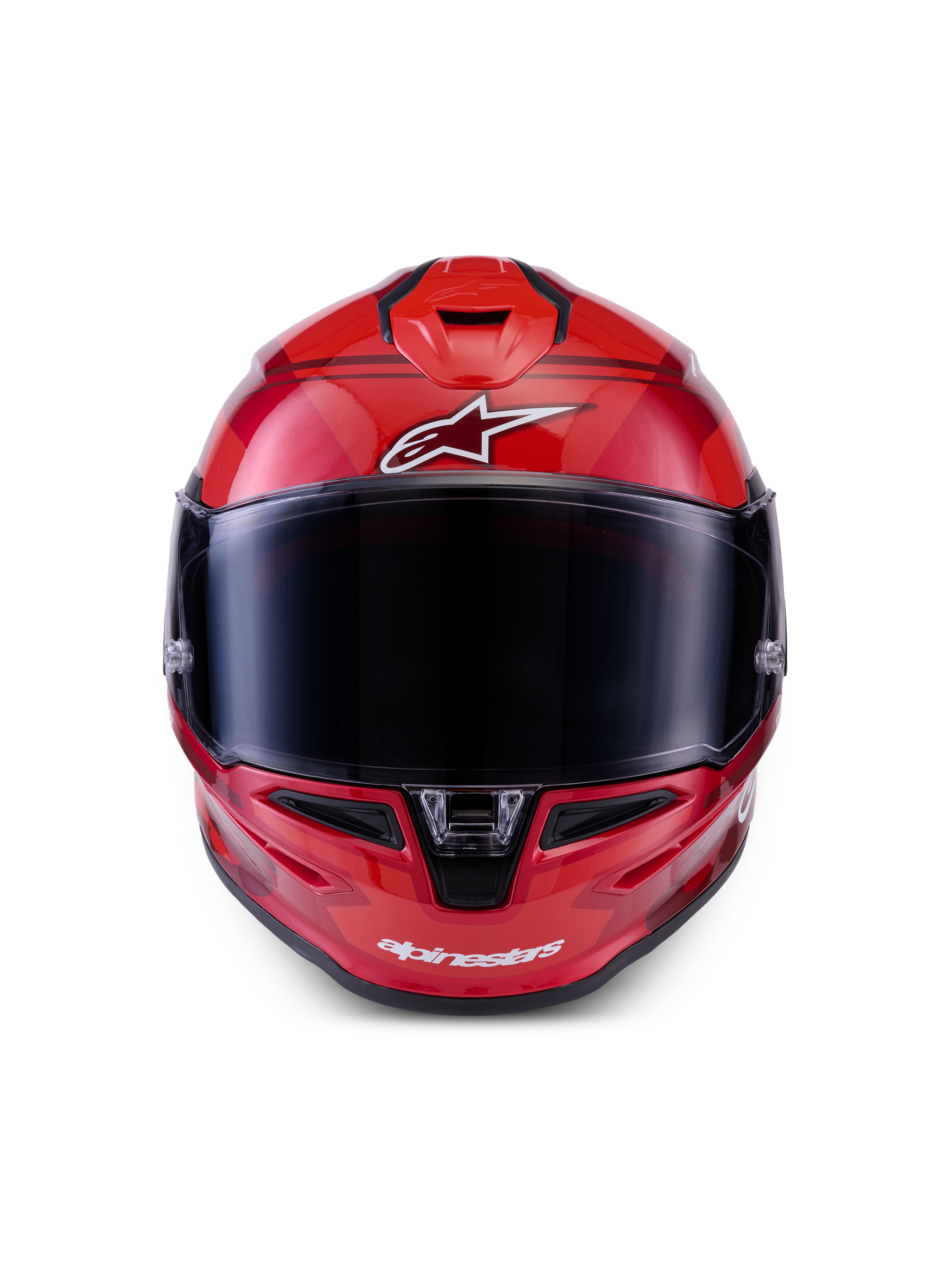 Alpinestars S-R7 A-Core Helm ECE 06, Integralhelm, Rot und Weiß, glänzende Ausführung, ECE-zertifiziert