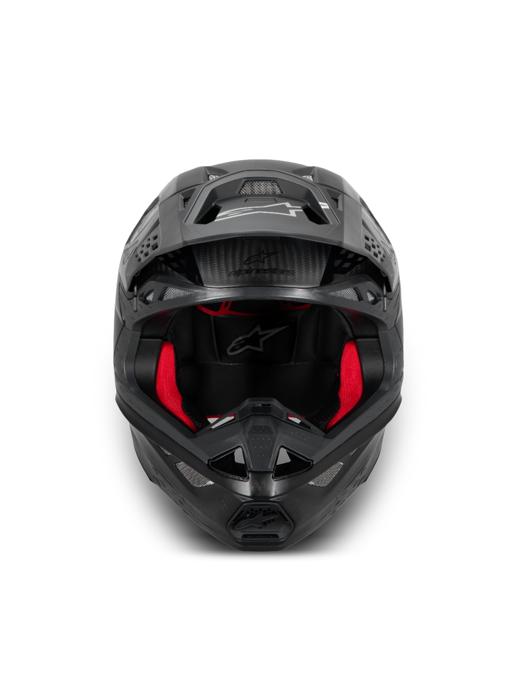 Alpinestars Supertech M10 Fame, casque de motocross noir et rouge en carbone, certifié ECE 22.06.