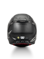 Alpinestars Supertech M10 Fame, casque de motocross en carbone noir mat, protection MIPS, ECE 22.06, vue de dos.