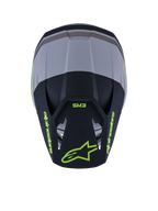 Alpinestars S-M3 Radium helm, motorcross helm, groen, zwart en fluogeel mat, matte afwerking met meerdere ventilatieopeningen, strak aerodynamisch ontwerp met geïntegreerd vizier, gespecialiseerde hoofdbescherming voor off-road en MX-races