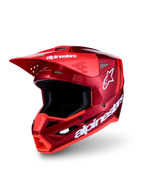 Alpinestars SM3 Radium Helm, Motocross-Helm für Herren, Rot und Weiß, ECE 2206-zertifizierte thermo-injizierte Schale für MX und Enduro.