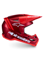 Alpinestars SM3 Radium Helm ECE06, Motocrosshelm in Rot und Weiß mit fortschrittlicher Belüftung und Aufprallschutz.