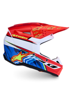 Alpinestars SM3 Falcon helm, motocrosshelm voor off-road racing, rood en blauw, ECE 22.06 gecertificeerd.