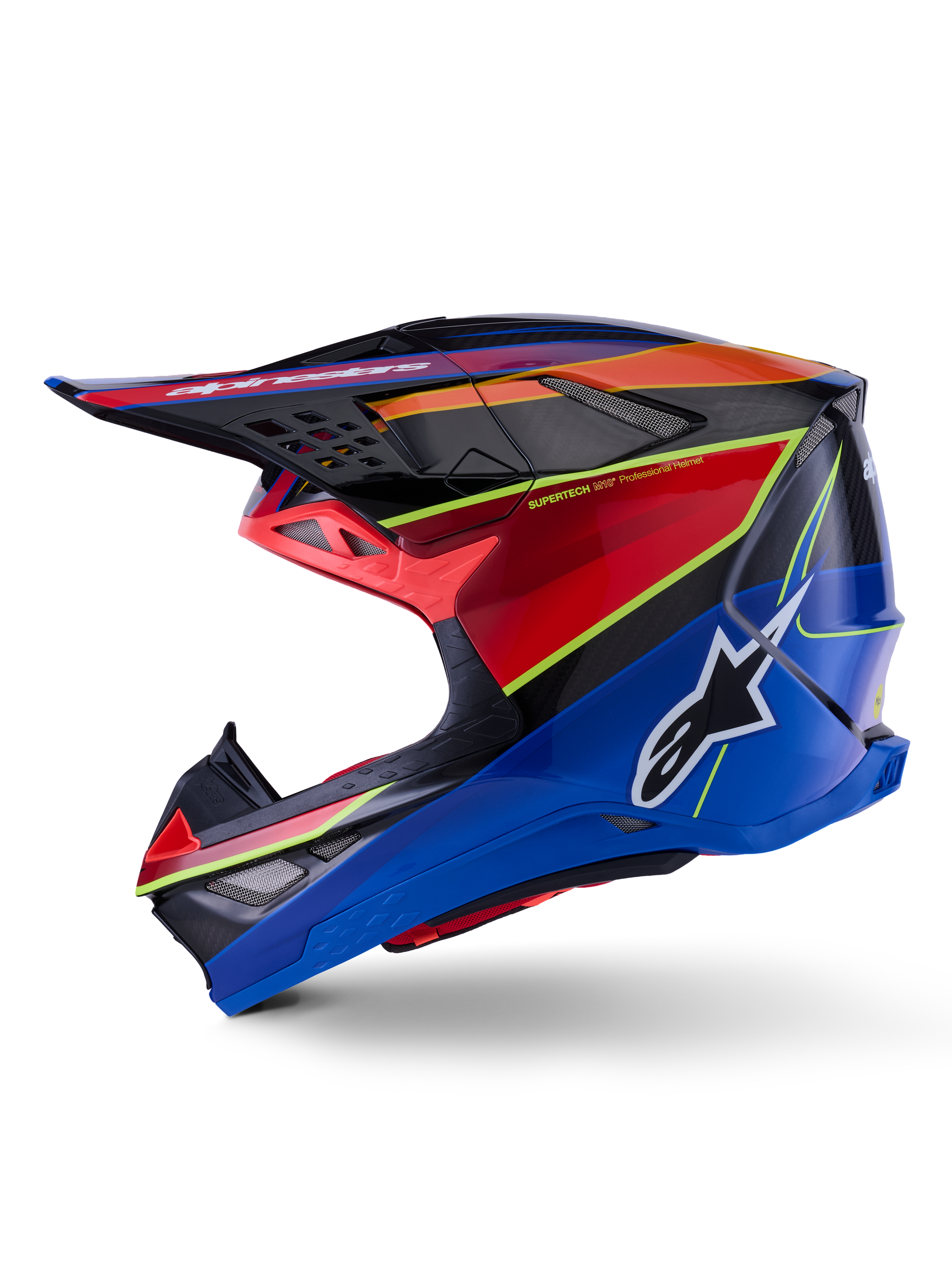 Supertech M10 Era ECE 22.06 Helmet Blue Red Yellow Fluo Glossy