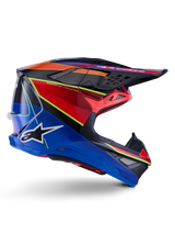 Supertech M10 Era ECE 22.06 Helmet Blue Red Yellow Fluo Glossy