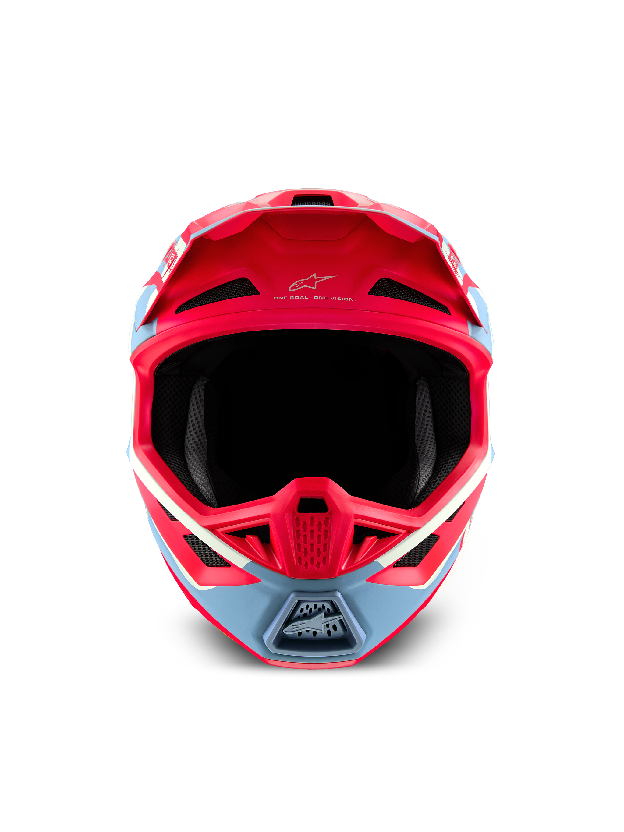 Casque S-M7 Beast Coast Édition Limitée, gris clair et orange vif mat, vue de face avec visière, équipement motocross.