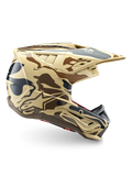 Alpinestars S-M5 Mineral motorcrosshelm, bruin en beige camouflage, ECE 22.06-gecertificeerd, off-road hoofdbescherming.