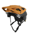 Alpinestars Vector Tech Zeal helm, MTB-mountainbikehelm, oranje en zwart met geel Mips-logo, voorzien van een groot vizier aan de voorkant, meerdere ventilatieopeningen en een verstelbare kinband, ontworpen voor trailbescherming op onverhard terrein