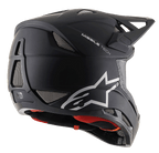 Missile Tech Solid Helmet, matte black full-face downhill MTB helmet with mesh vents and Alpinestars logo.