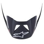 Alpinestars Vizier Vector Tech A1, vervangend vizier voor fietshelm, zwart lichtgrijs mat, met wit A-star logo op de voorkant, duurzame kunststof constructie voor MTB trail- en enduro-gebruik