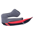 Alpinestars Coussinets De Joues Standard Supertech R10, pièce de rechange droite pour casque de moto, rembourrage gris doux au toucher avec accents noirs et rouges, doté d'une tirette rouge ERS