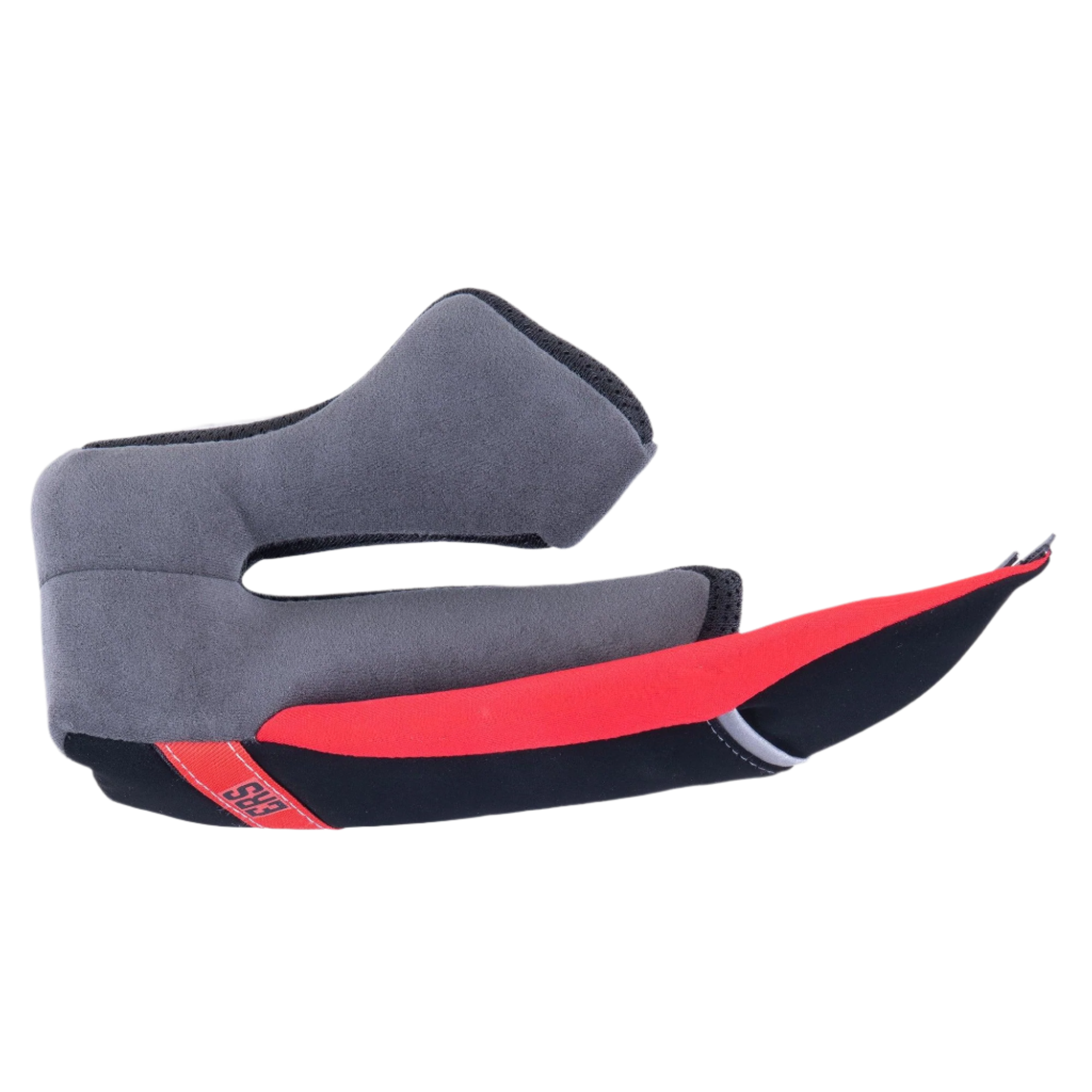 Alpinestars Coussinets De Joues Standard Supertech R10, pièce de rechange droite pour casque de moto, rembourrage gris doux au toucher avec accents noirs et rouges, doté d'une tirette rouge ERS