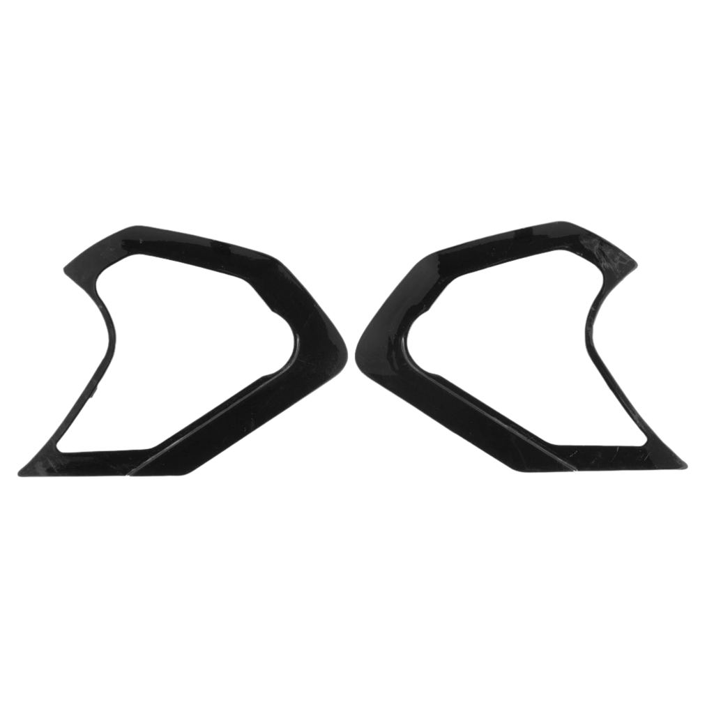 Alpinestars Supertech R10 Visiermechanismusabdeckung, Schwarz glänzend, Paar Kunststoff-Ersatzkomponenten für den Visiermechanismus, geometrische Form mit Ausschnitten, offizielles Ersatzteil für S-R10 Helme