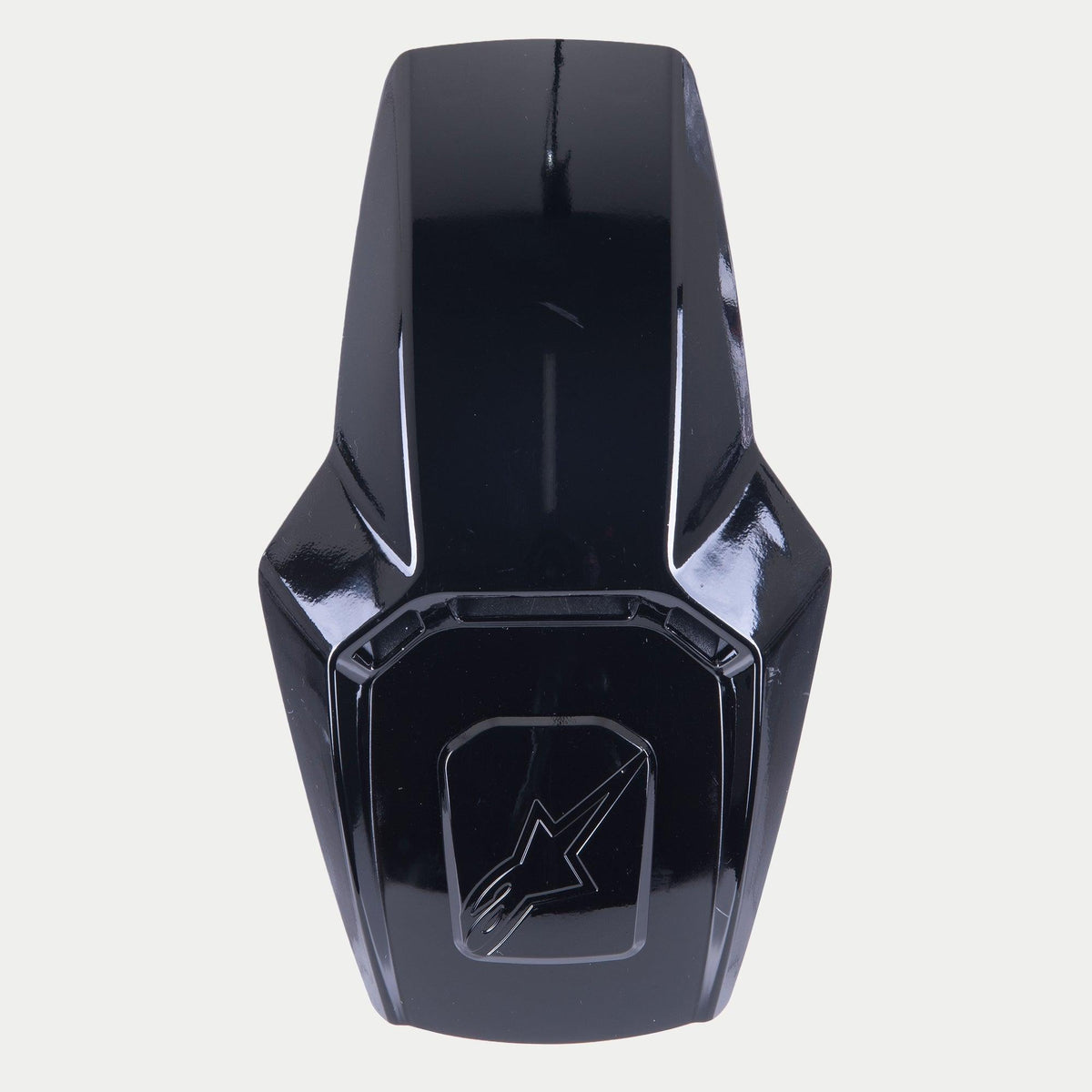 Alpinestars Supertech R10 Obere Belüftung, Helm-Zubehör, Schwarz Hochglanz, Ersatzteil für S-R10 Helme mit Hochglanz-Finish und geprägtem Logo