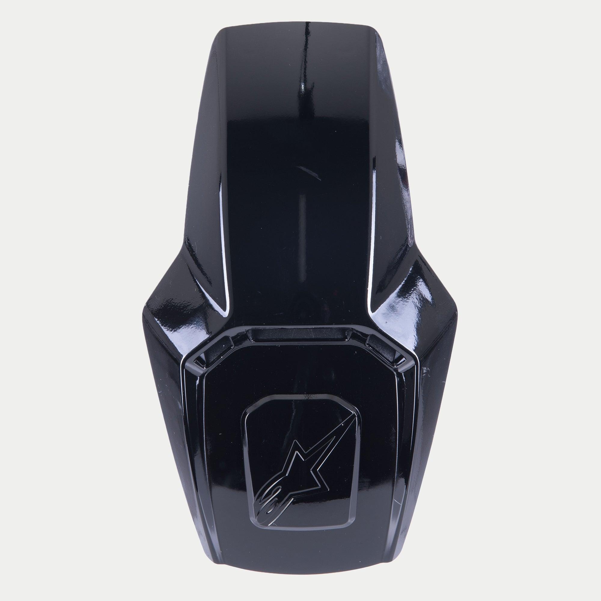 Alpinestars Supertech R10 Obere Belüftung, Helm-Zubehör, Schwarz Hochglanz, Ersatzteil für S-R10 Helme mit Hochglanz-Finish und geprägtem Logo