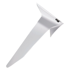 Alpinestars Supertech R10 Solid Standard Spoiler, accessoire de casque, blanc brillant uni, composant aérodynamique en plastique avec un petit logo noir, pièce de rechange officielle pour casques de moto S-R10