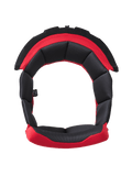 Alpinestars S-R7 Crown Pad ECE DOT, soussinet de calotte de rechange pour casque moto, noir et rouge, construction en polyuréthane