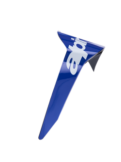 Alpinestars Supertech R10 Arius Standard Spoiler, aerodynamisch vervangingsonderdeel voor helmen, glanzend blauw met witte Alpinestars-branding, precisiegegoten kunststof voor stabiliteit bij hoge racesnelheden