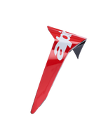 Alpinestars Supertech R10 Arius Standard Spoiler, rouge et blanc brillant, accessoire de casque aérodynamique, aileron de remplacement avec bordure noire et détails du logo