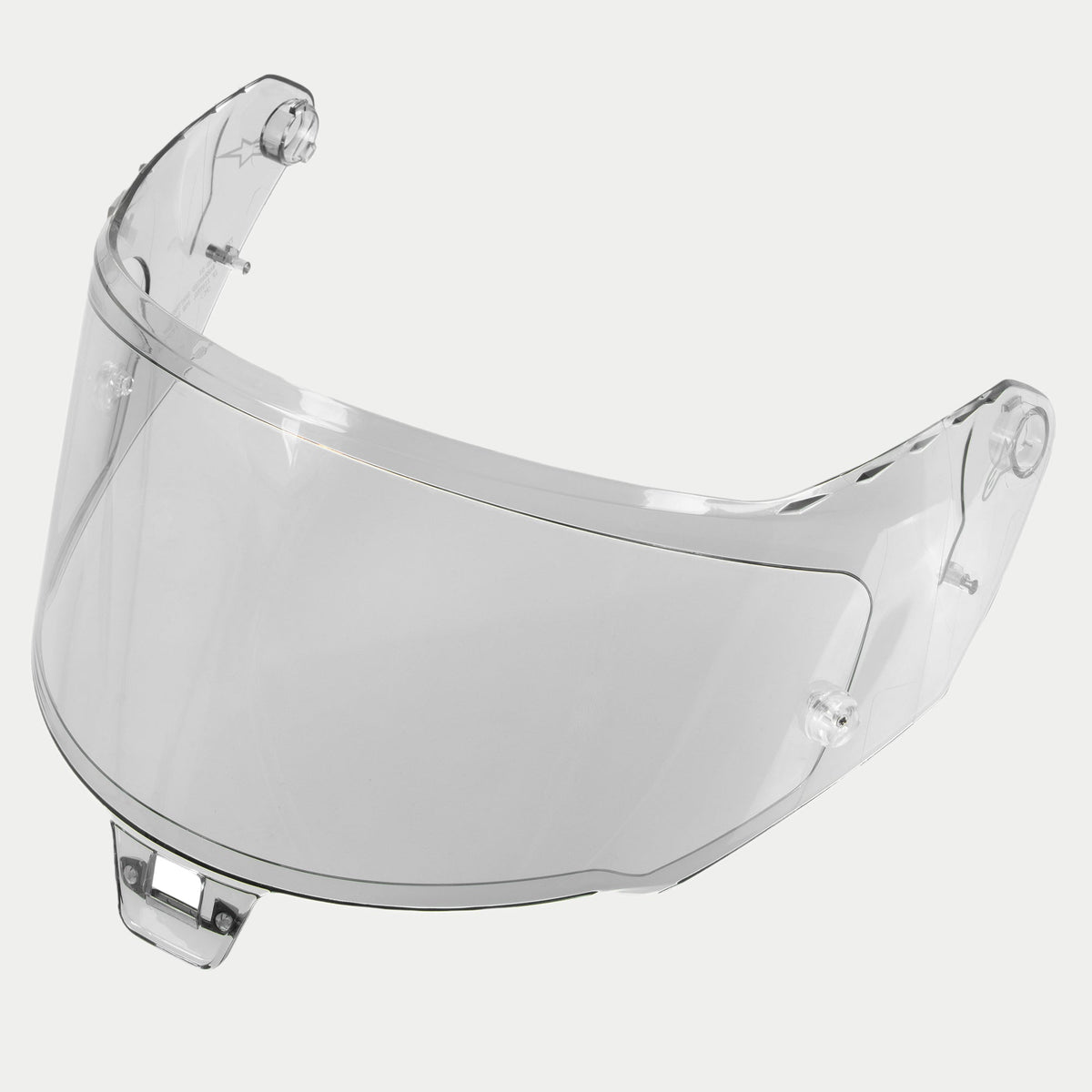 Alpinestars Supertech R10 AFHS-01 Shield, Ersatz-Helmvisier, photochromatisch, klares gebogenes Kunststoffdesign mit Befestigungsmechanismen, kompatibel mit S-R10 Rennhelmen, UV-geschützte und kratzfeste Ausführung