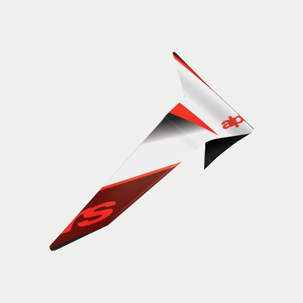 Alpinestars Supertech R10 Team Standard Spoiler, accessoire de casque, noir, carbone, rouge et blanc brillant, pièce de rechange aérodynamique avec logos rouges et graphismes effet carbone, finition brillante pour casques S-R10 Team