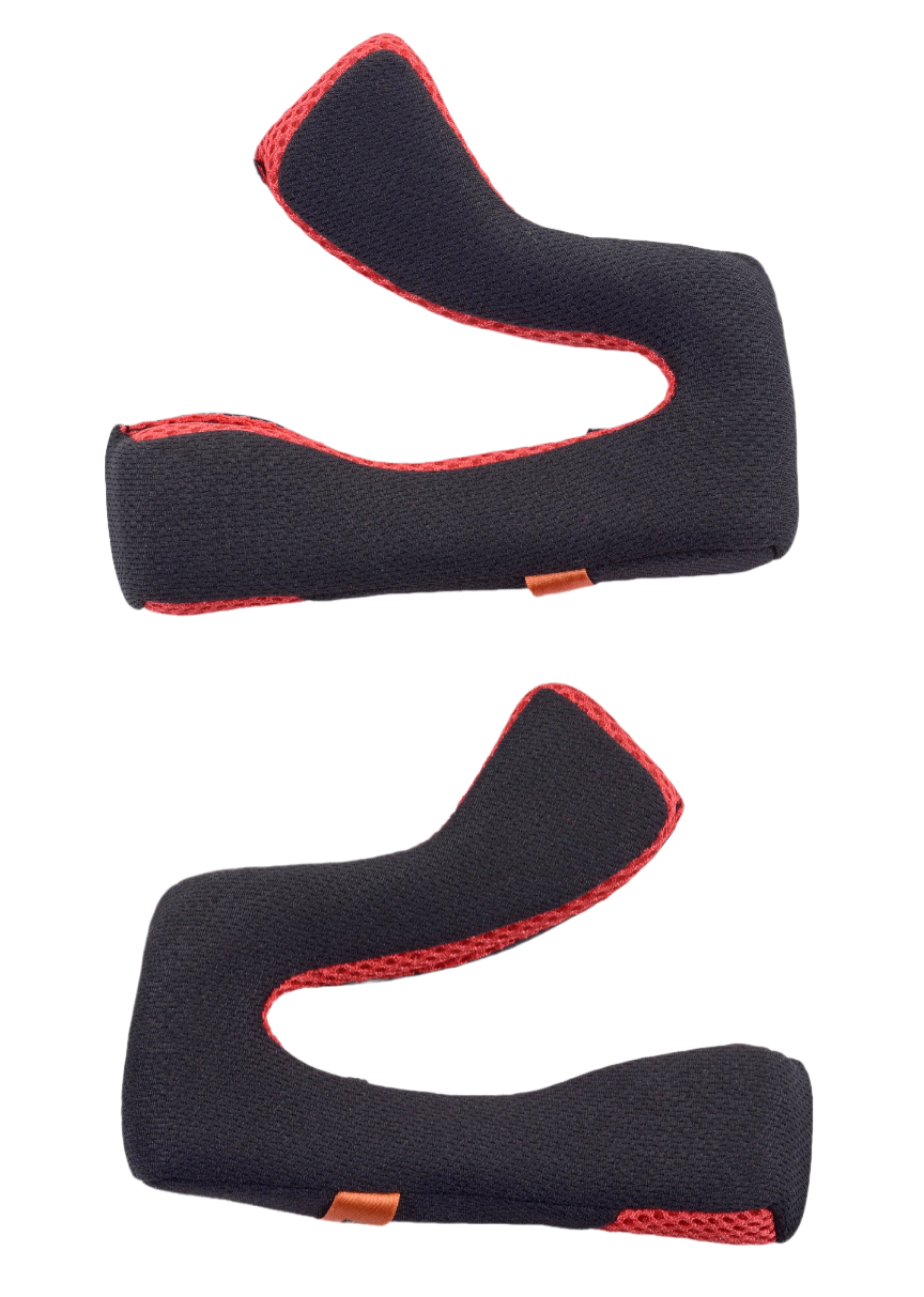 Alpinestars S-M5 Ersatz-Wangenpolster, Helmzubehör, Schwarz und Rot, Set mit zwei ergonomischen Innenpolstern, atmungsaktive Mesh-Konstruktion mit roter Paspelierung, für optimalen Komfort und Passform von Motocross-Helmen