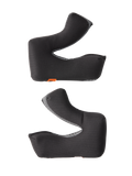 Alpinestars S-M3 Cheek Pad Set +5MM, coussinets de rechange pour casque de motocross, tissu texturé noir avec bordures en mesh gris, design ergonomique profilé, matériau évacuant l'humidité pour un confort accru et un maintien sécurisé