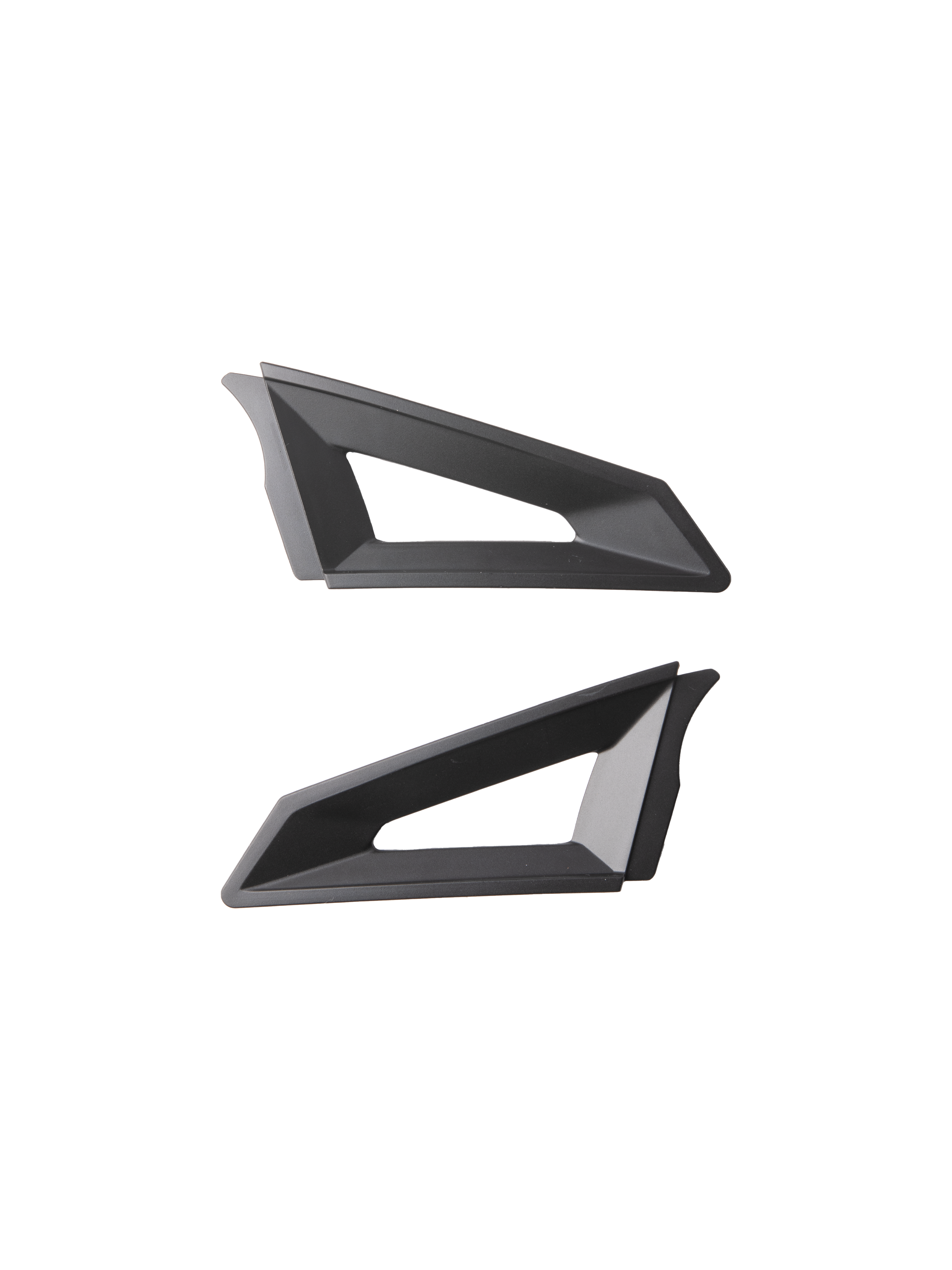 Alpinestars S-M3 Top Vent Sides, Black, pair of replacement helmet ventilation components, geometric design with triangular cutouts, matte finish, plastic construction for motocross helmets